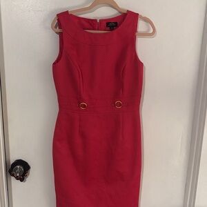 Elegant pink tone Midi Dress with Waist Detailing